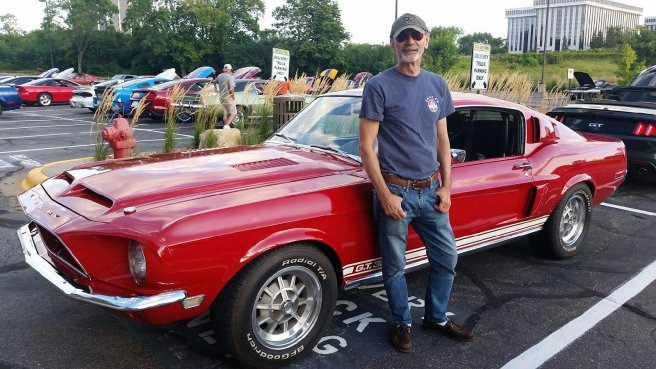 Picture of me and my Shelby at a local Mustang VS Camaro  car show.